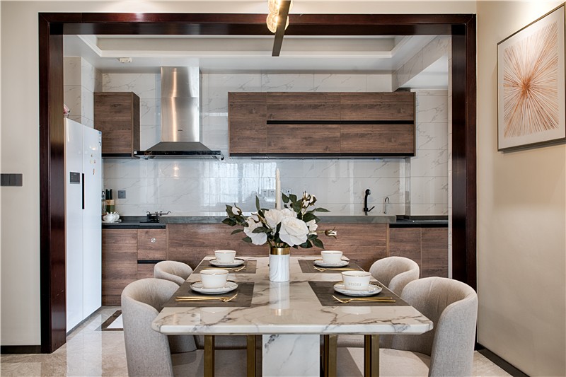 后現(xiàn)代港式風格家裝設計室內(nèi)裝修效果圖-廚餐廳 后現(xiàn)代港式風格家裝設計室內(nèi)裝修效果圖-廚餐廳