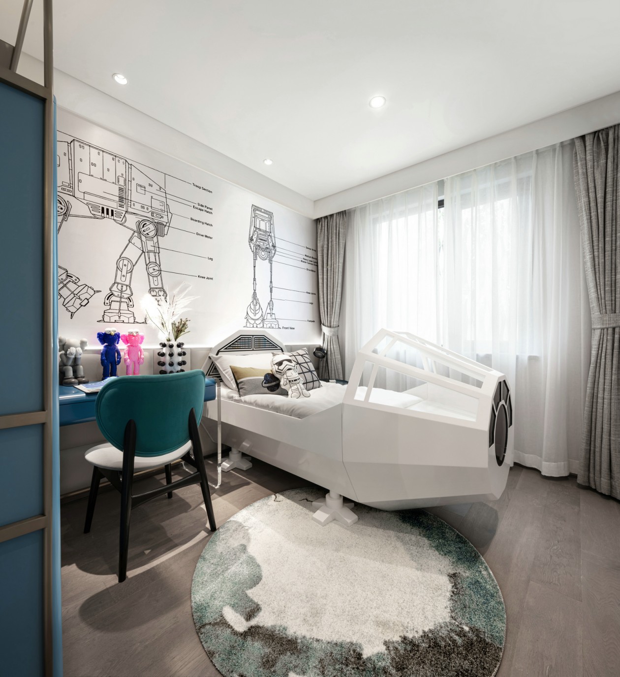 現(xiàn)代輕奢風格室內(nèi)設計家裝案例-兒童房 現(xiàn)代輕奢風格室內(nèi)設計家裝案例-兒童房