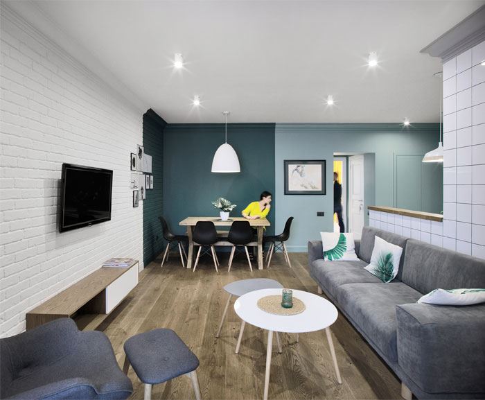 廣州市奧園灣區智谷歐式風格二居室裝修案例