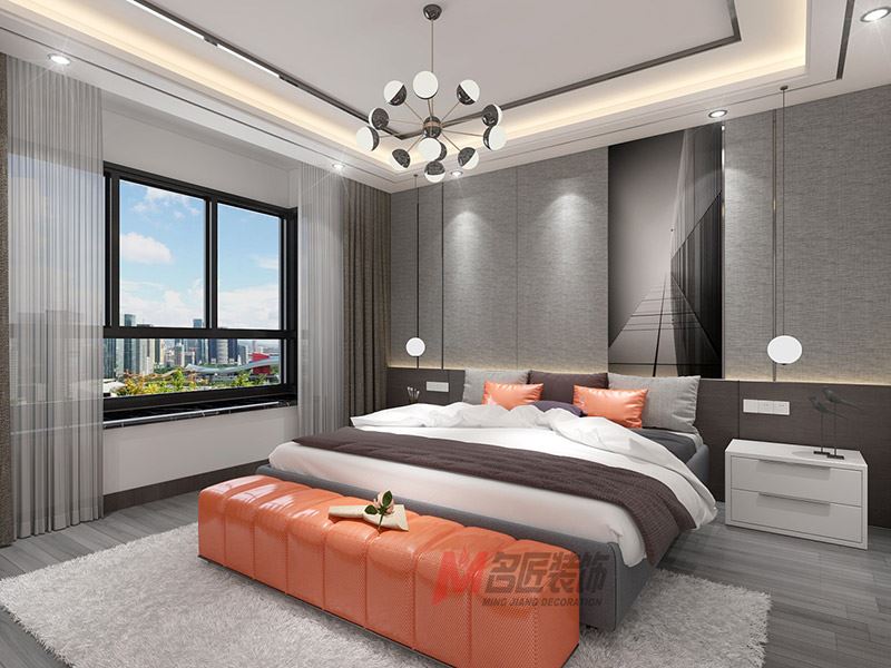 自貢市北湖山水華庭現代簡約風格平層裝修案例