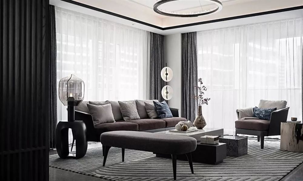 佛山市保利維塔新中式風格四居室裝修案例