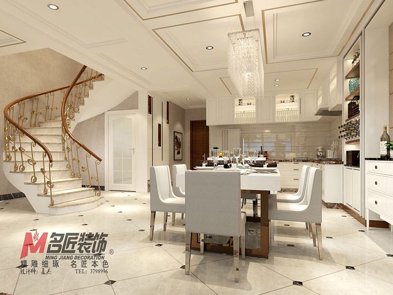 自貢市崇鑫苑歐式風格別墅裝修案例