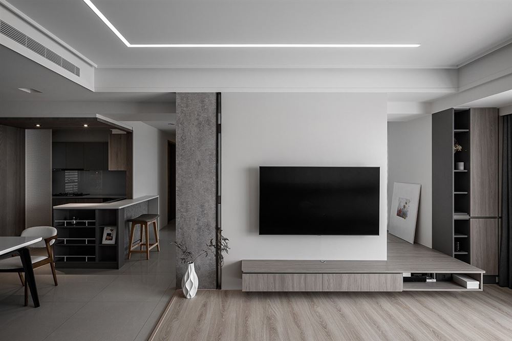 廣州市鴻成·珠江玥現(xiàn)代簡(jiǎn)約風(fēng)格三居室裝修案例