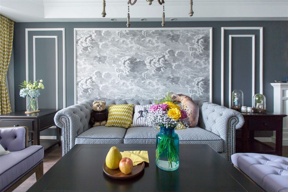 湛江市祥和小區(qū)美式風格三居室裝修案例