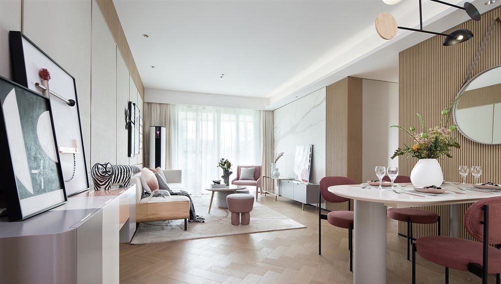 佛山市雅居樂·江畔明珠現(xiàn)代風(fēng)格三居室裝修案例