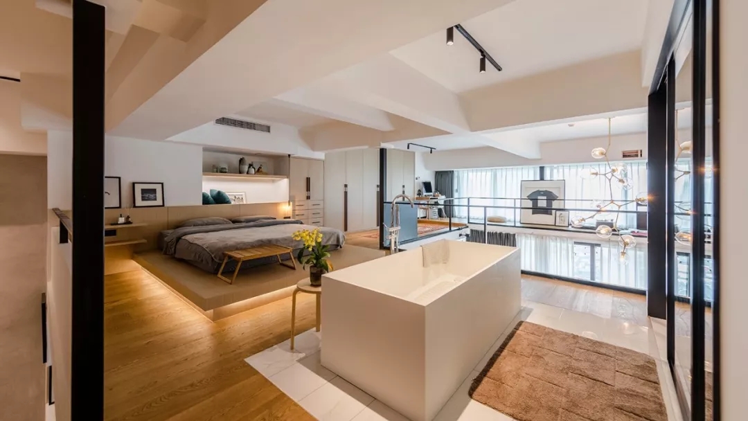 裝修公司現(xiàn)代輕奢風格復(fù)式裝修效果圖-臥室 裝修公司現(xiàn)代輕奢風格復(fù)式裝修效果圖-臥室