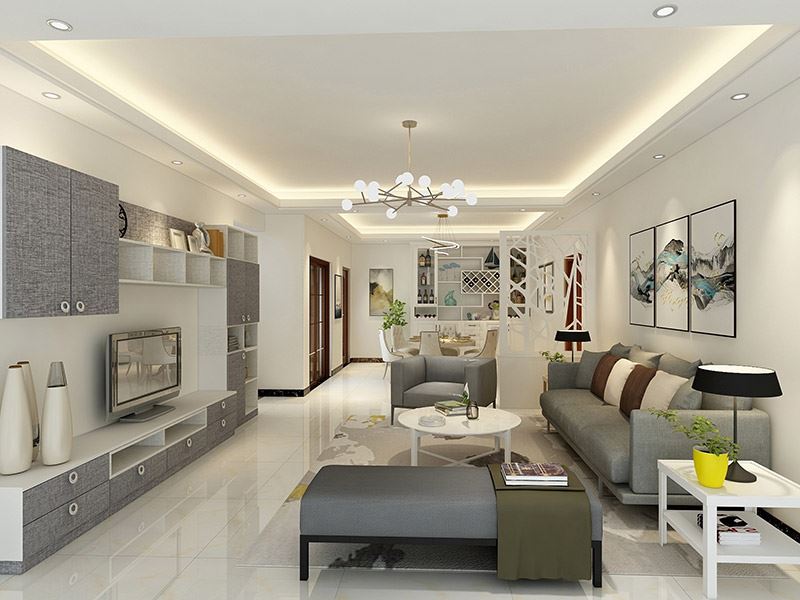 佛山市碧桂園智慧慢城現代簡約風格三居室裝修案例