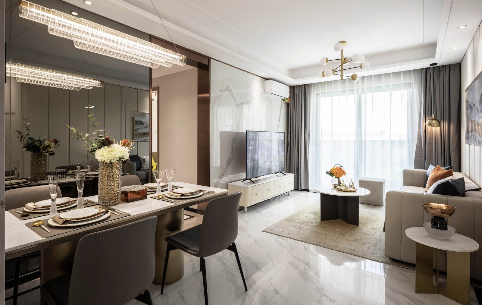 現代簡約風格室內設計家裝案例-客餐廳 現代簡約風格室內設計家裝案例-客餐廳