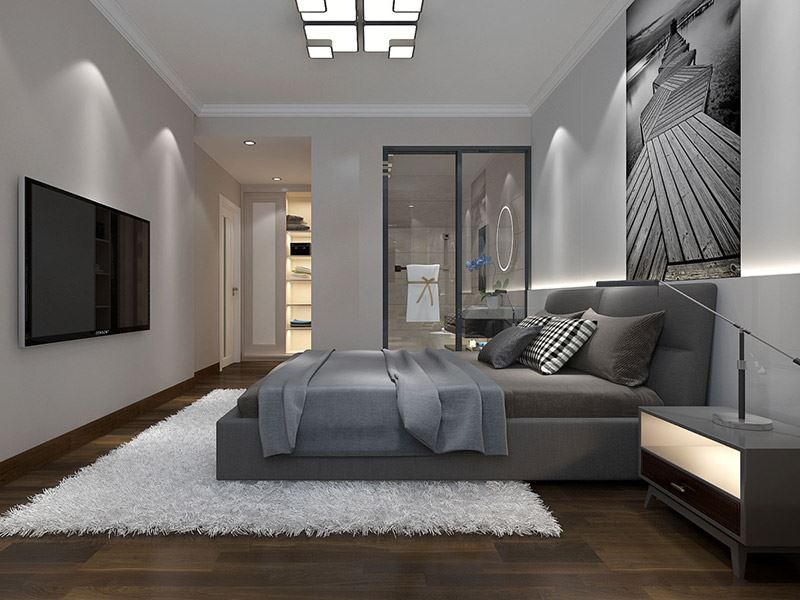 自貢市帥旗·紫晶悅城現(xiàn)代簡約風(fēng)格平層裝修案例