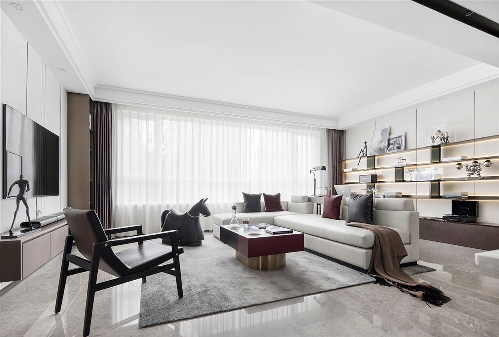 江門市柏麗豪園輕奢風(fēng)格三居室裝修案例