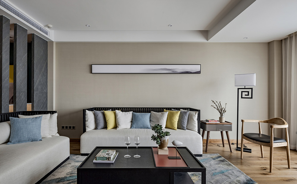 現代簡約風格室內裝修設計效果圖-保利碧桂園悅公館三居176平米-室內裝修設計客廳 現代簡約風格室內裝修設計效果圖-保利碧桂園悅公館三居176平米-室內裝修設計客廳