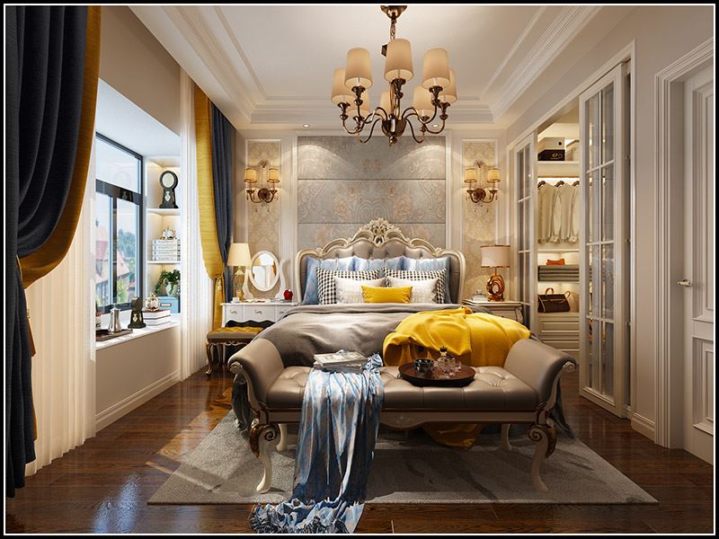 佛山市綠城桂語映月歐式風格三居室裝修案例