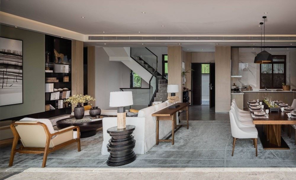 曲靖市德城壹號莊園新中式風格別墅裝修案例