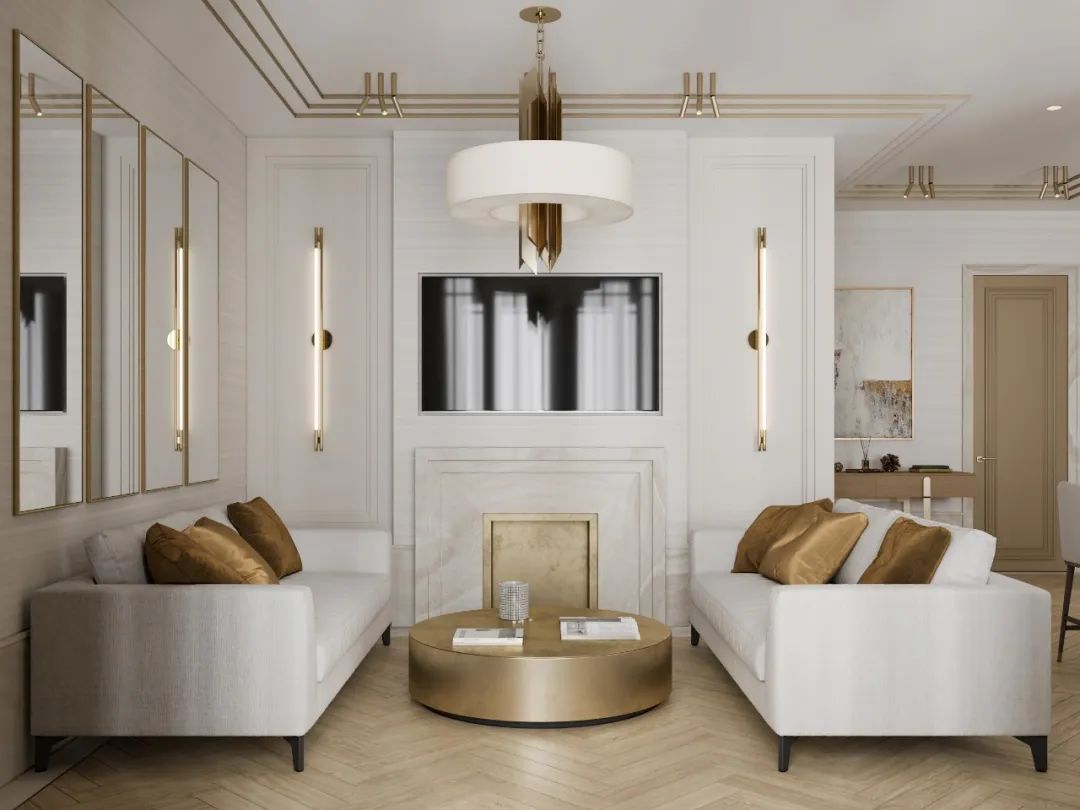 現代輕奢風格家裝設計室內裝修效果圖-客廳 現代輕奢風格家裝設計室內裝修效果圖-客廳