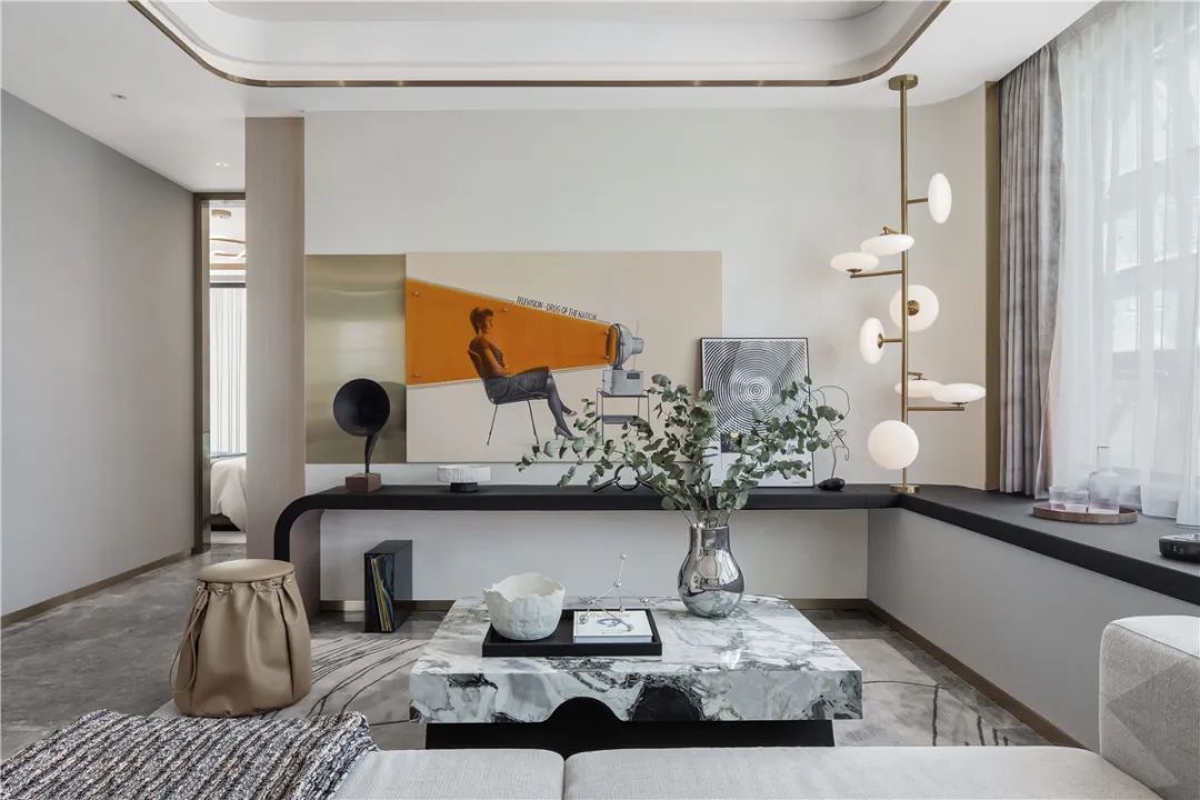 現代輕奢風格家裝設計室內裝修效果圖-客廳茶幾 現代輕奢風格家裝設計室內裝修效果圖-客廳茶幾