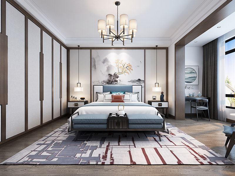 楚雄彝族自治州錦繡苑新中式風格別墅裝修案例