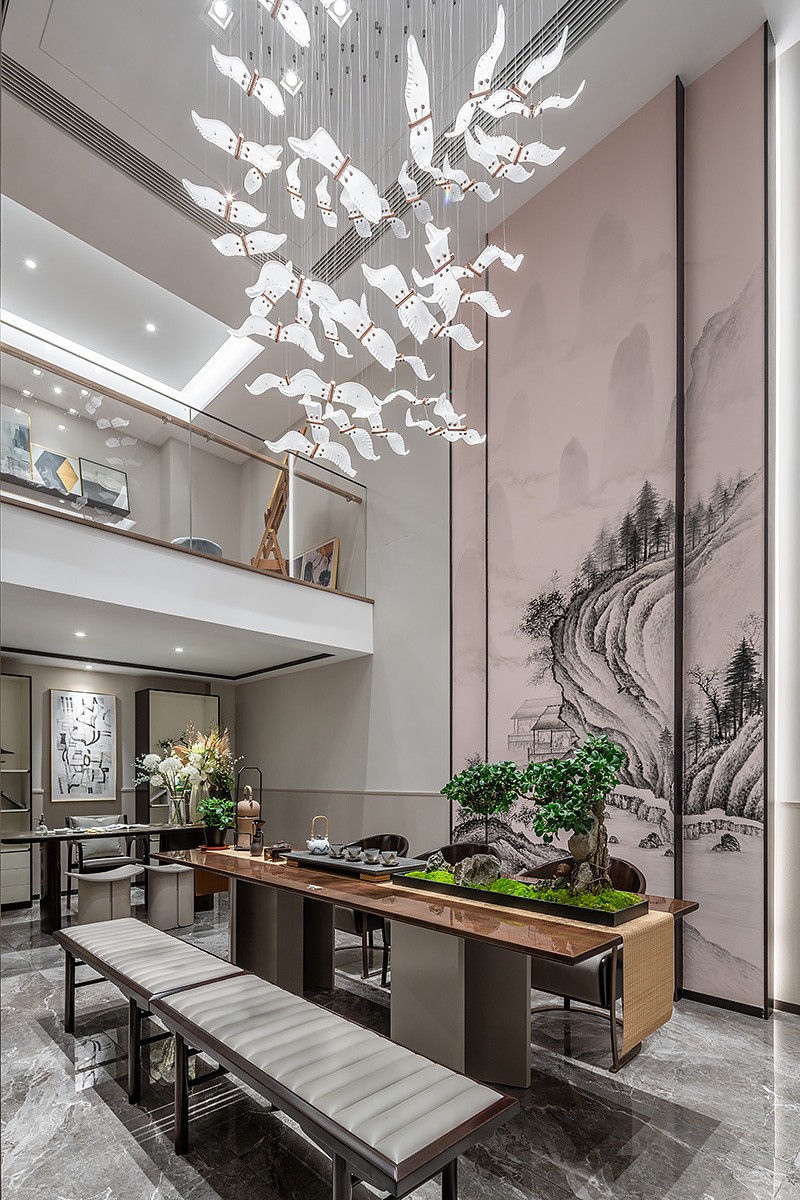 新中式風格家裝設計別墅裝修效果圖-茶室 新中式風格家裝設計別墅裝修效果圖-茶室