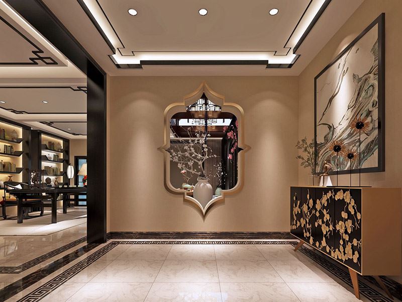 自貢市南湖郡新中式風(fēng)格別墅裝修案例