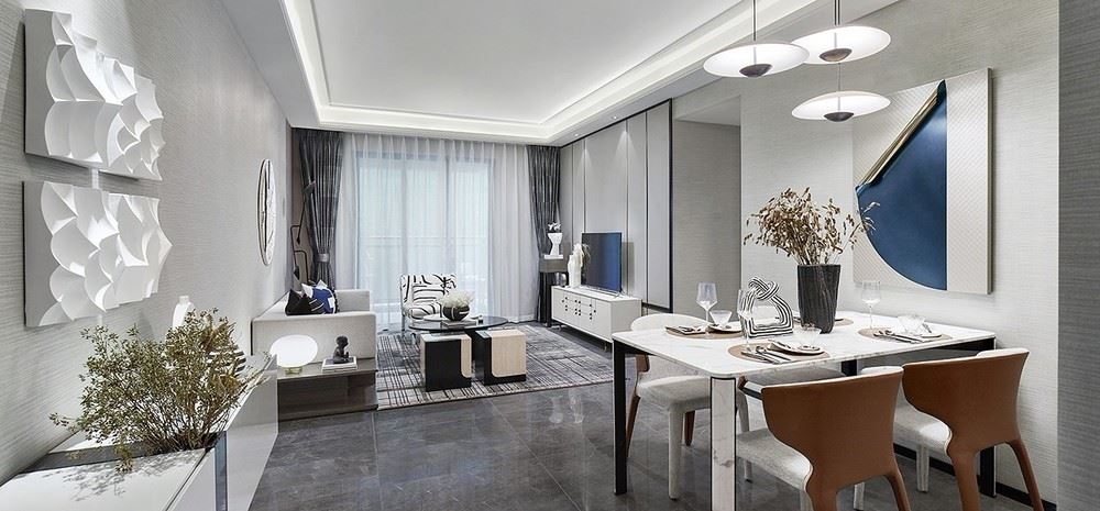 江門市幸福新村現代簡約風格三居室裝修案例