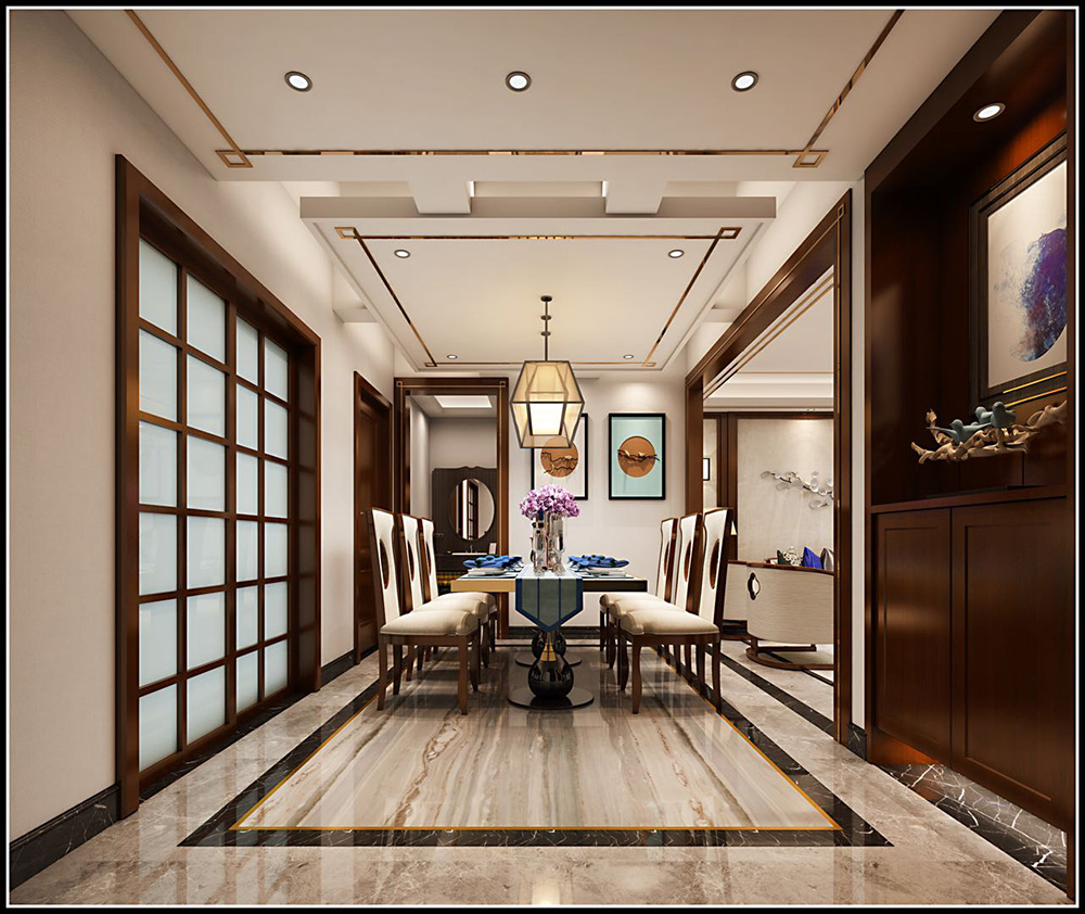 裝修公司新中式風(fēng)格室內(nèi)裝修效果圖-餐廳 裝修公司新中式風(fēng)格室內(nèi)裝修效果圖-餐廳