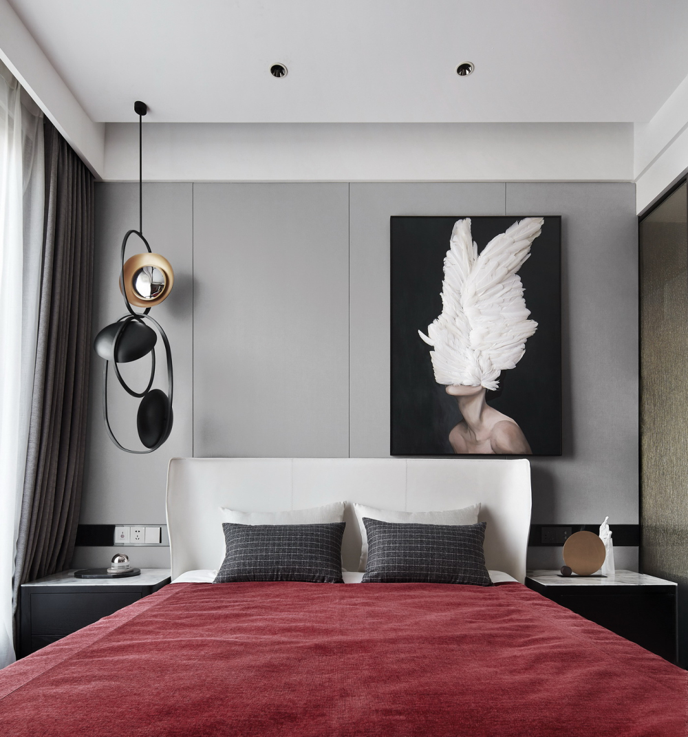 輕奢風格室內家裝案例效果圖-臥室 輕奢風格室內家裝案例效果圖-臥室