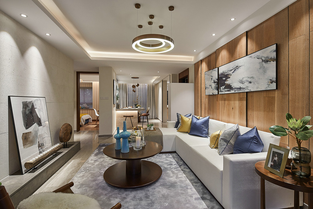 錦和花園三居111平米輕奢風(fēng)格室內(nèi)裝修案例-客廳 錦和花園三居111平米輕奢風(fēng)格室內(nèi)裝修案例-客廳