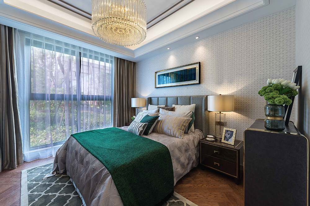 南寧龍光玖瓏湖三居136平米歐式風格室內(nèi)裝修案例-次臥 南寧龍光玖瓏湖三居136平米歐式風格室內(nèi)裝修案例-次臥
