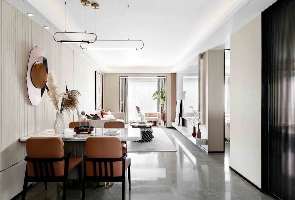 莫蘭迪輕奢風格室內設計家裝案例-餐廳 莫蘭迪輕奢風格室內設計家裝案例-餐廳