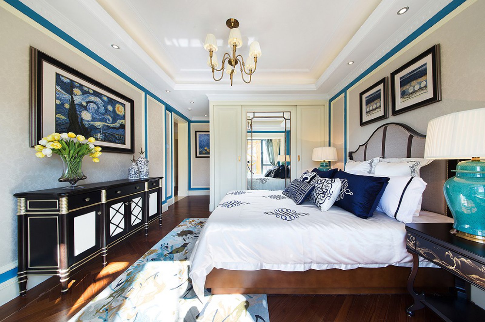 佛山裝修公司歐式田園風格室內(nèi)裝修效果圖-主臥 佛山裝修公司歐式田園風格室內(nèi)裝修效果圖-主臥