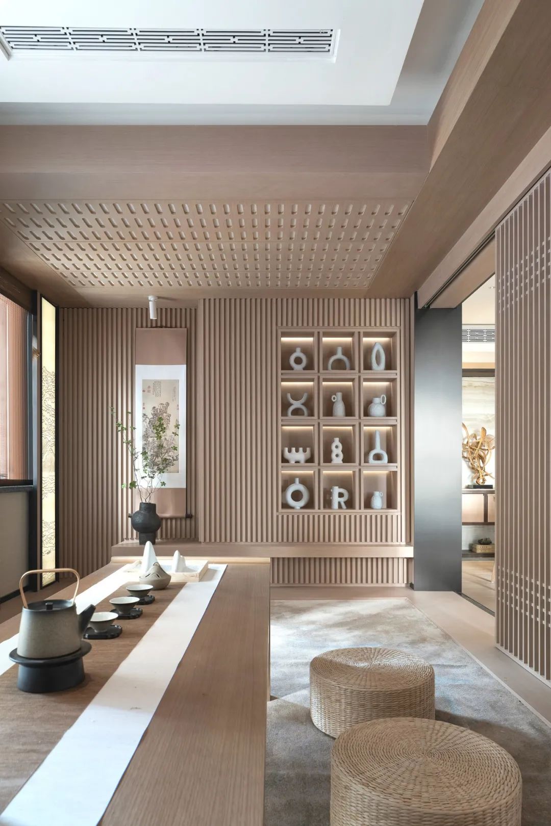 新中式風格家裝設計室內(nèi)裝修效果圖-茶室 新中式風格家裝設計室內(nèi)裝修效果圖-茶室