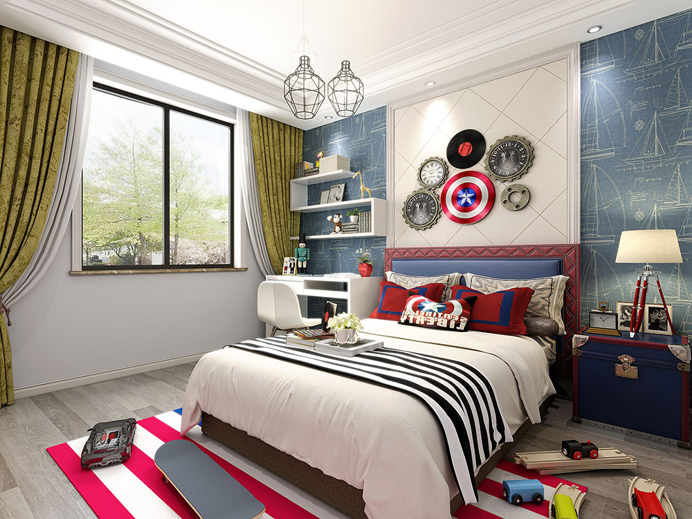 裝修公司簡歐風格室內(nèi)裝修效果圖-男孩房 裝修公司簡歐風格室內(nèi)裝修效果圖-男孩房