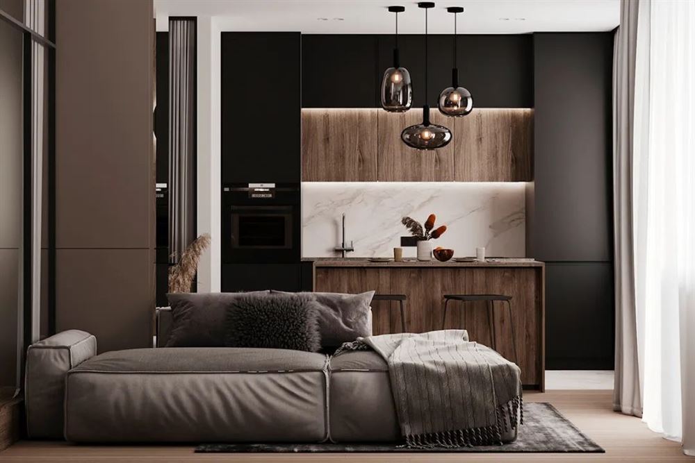 茂名市華廈世紀現代簡約風格三居室裝修案例