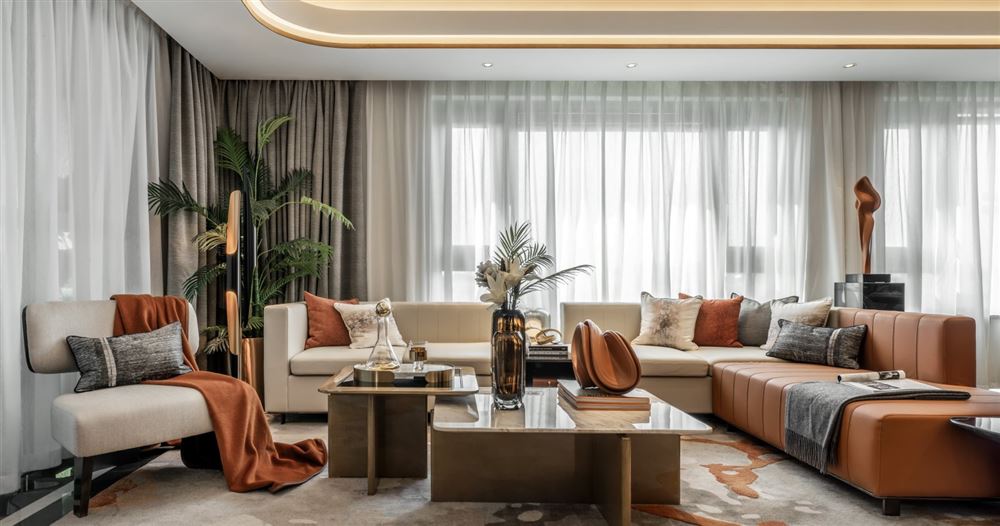 曲靖市德城壹號莊園輕奢風格四居室裝修案例