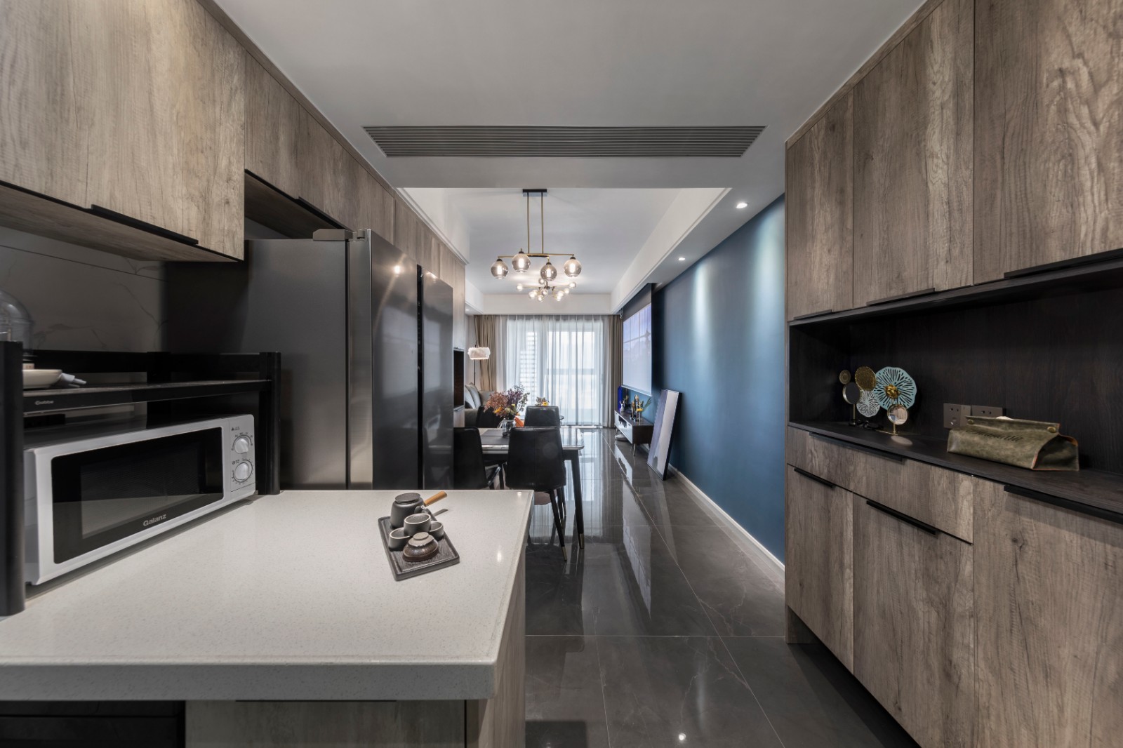 現(xiàn)代輕奢風格靜謐灰室內(nèi)家裝設計-廚房 現(xiàn)代輕奢風格靜謐灰室內(nèi)家裝設計-廚房