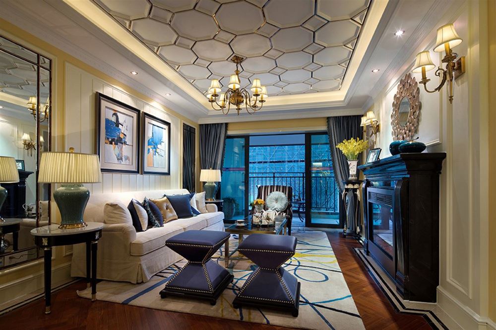 佛山市卓越蔚藍星宸歐式風格三居室裝修案例