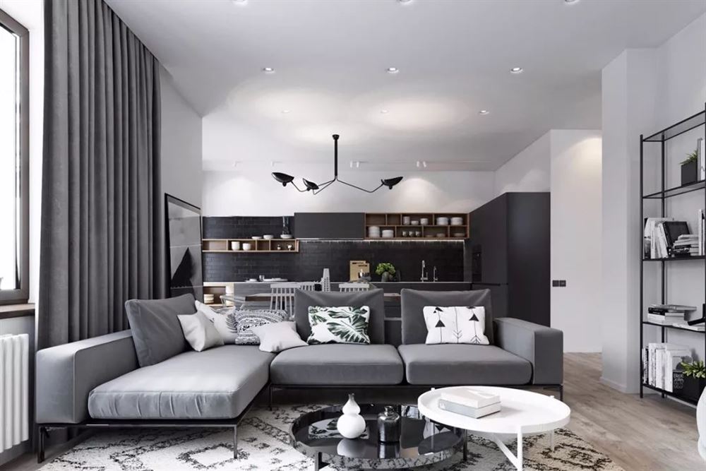 佛山市綠地·拾野川現代簡約風格復式裝修案例