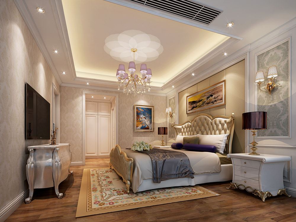 河源市得嘉花園歐式風格四居室裝修案例