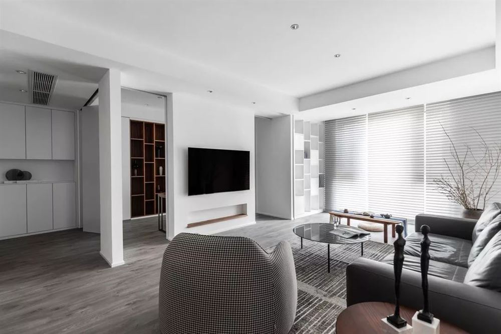 佛山市招商樾園現代簡約風格三居室裝修案例