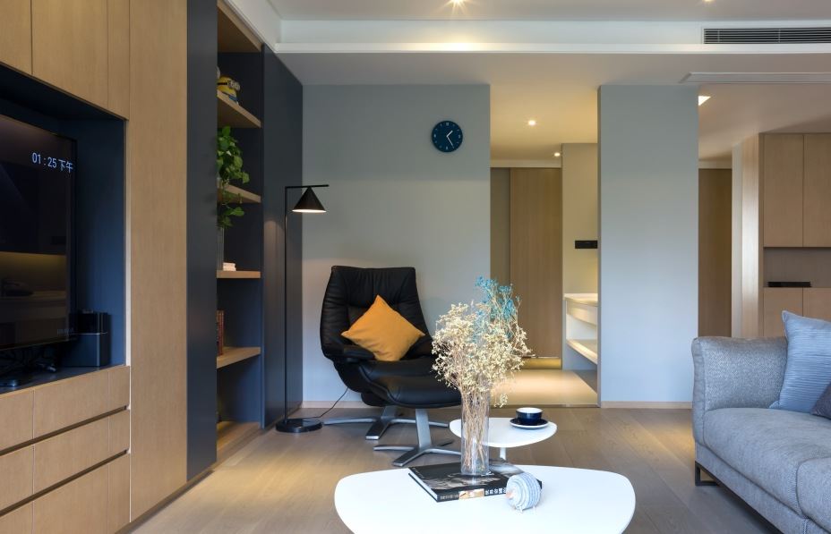 江門市匯銀江南富灣現代簡約風格三居室裝修案例