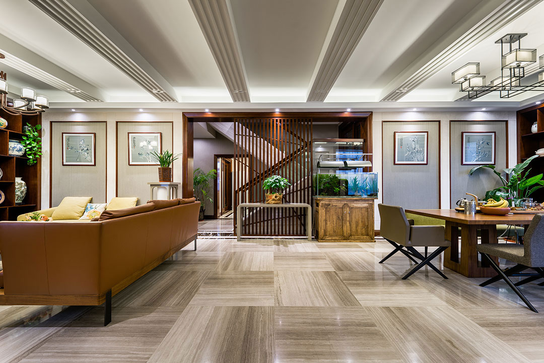 新中式風格室內設計家裝案例-客餐廳 新中式風格室內設計家裝案例-客餐廳