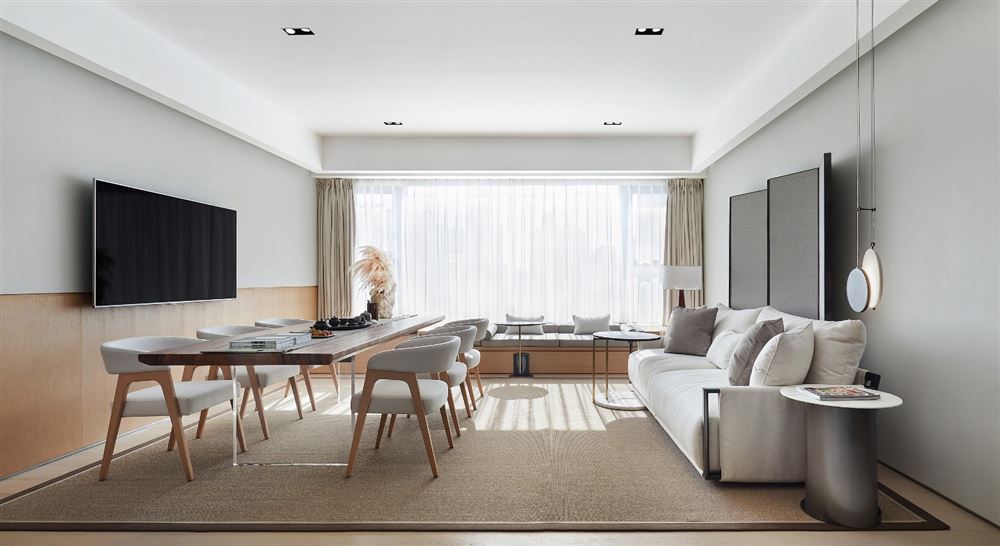 江門市翠鳴苑現(xiàn)代簡(jiǎn)約風(fēng)格三居室裝修案例