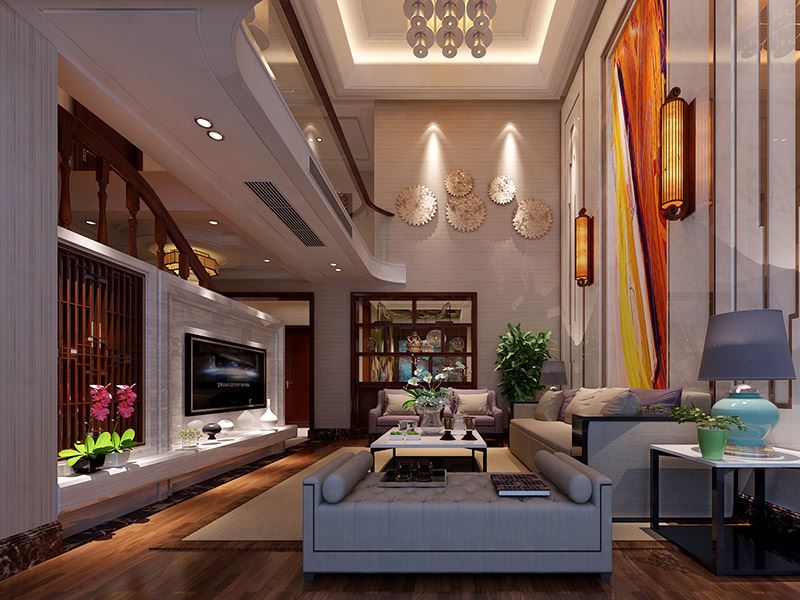 揭陽市創裕花園新中式風格復式裝修案例