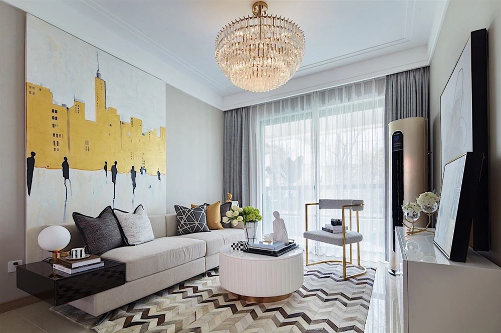 南寧市天譽城現代風格三居室裝修案例