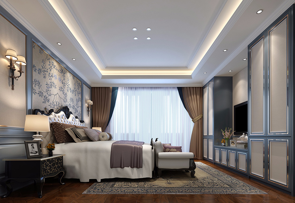 簡(jiǎn)歐風(fēng)格別墅裝修設(shè)計(jì)效果圖-萬(wàn)科城別墅350平米-別墅主臥裝修設(shè)計(jì) 簡(jiǎn)歐風(fēng)格別墅裝修設(shè)計(jì)效果圖-萬(wàn)科城別墅350平米-別墅主臥裝修設(shè)計(jì)