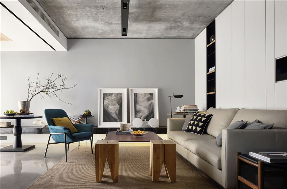 廣州市海珠半島花園三期現代簡約風格三居室裝修案例