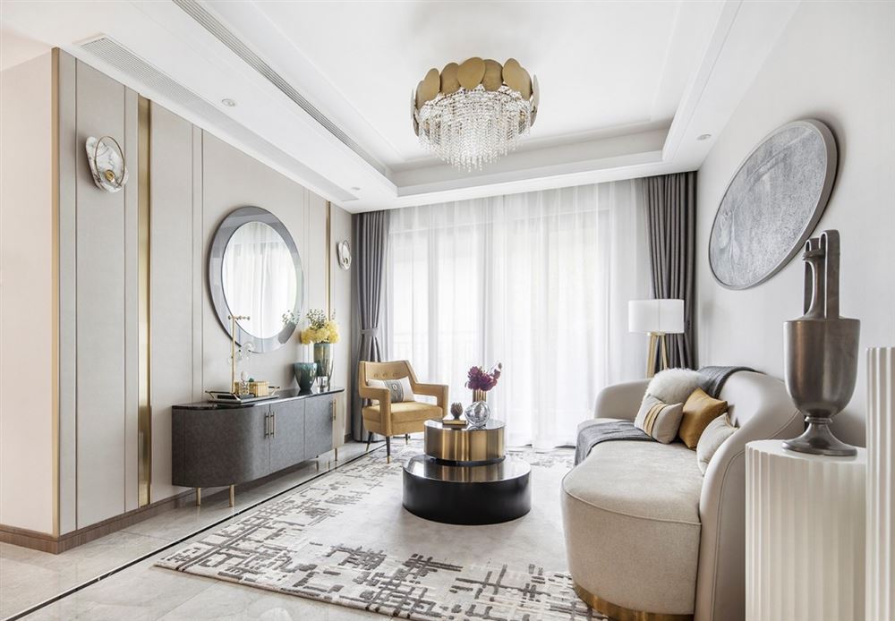 江門市東方明珠輕奢風(fēng)格三居室裝修案例