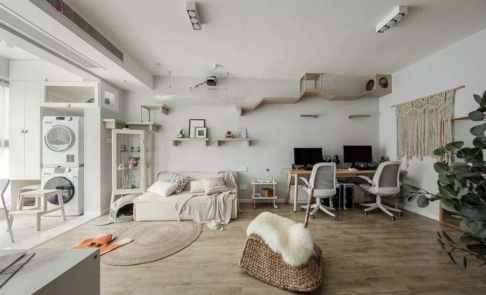 昭通市御景灣北歐風格三居室裝修案例