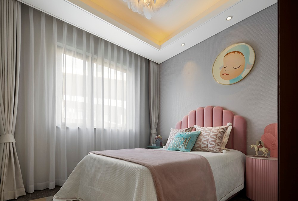 現代輕奢風格室內家裝案例效果圖-次臥 現代輕奢風格室內家裝案例效果圖-次臥