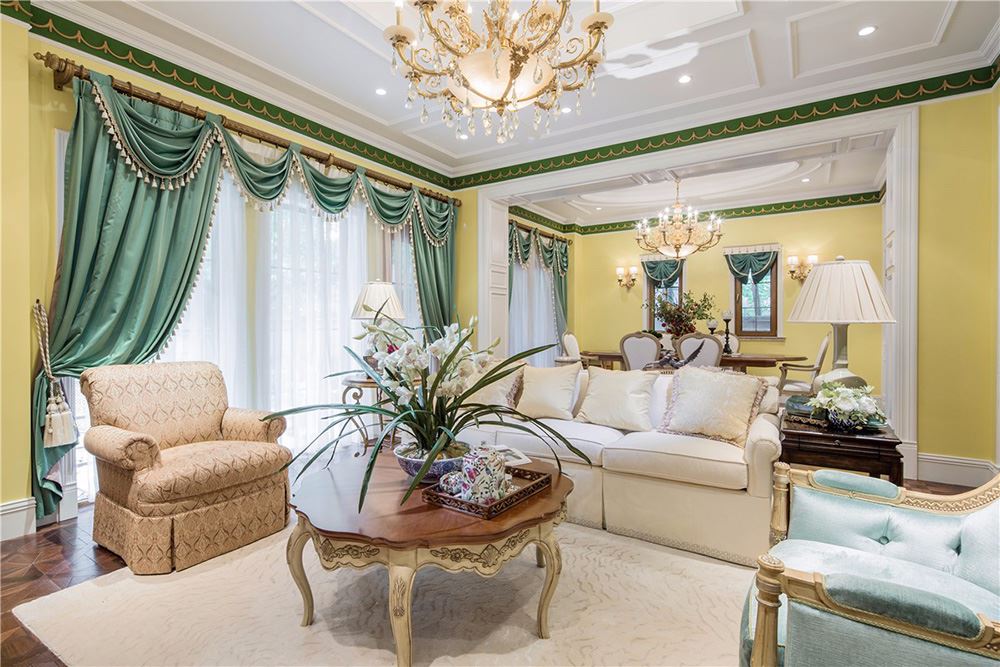 江門市碧濤豪苑田園風格三居室裝修案例