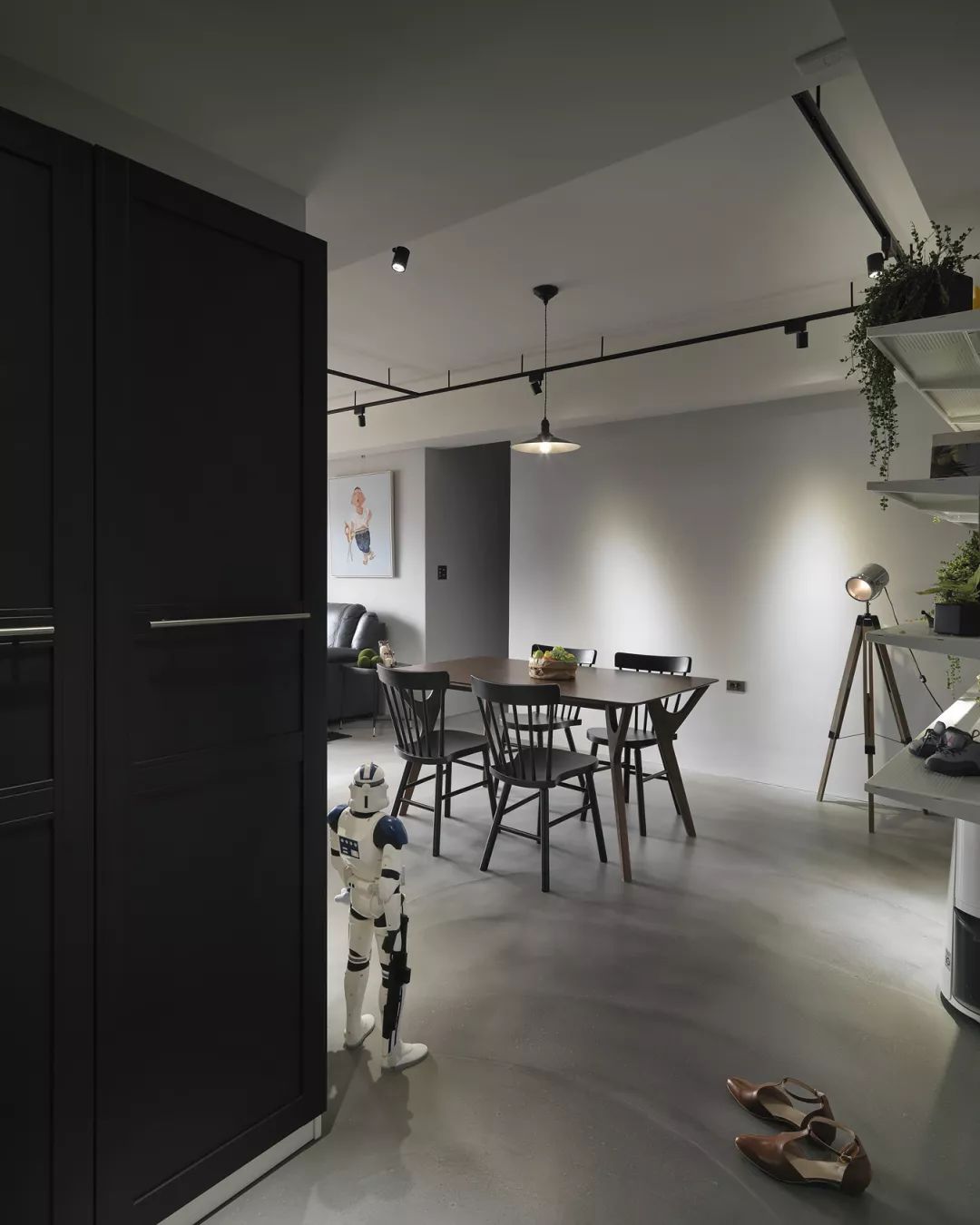 現(xiàn)代工業(yè)風風格家裝設計室內裝修效果圖-餐廳